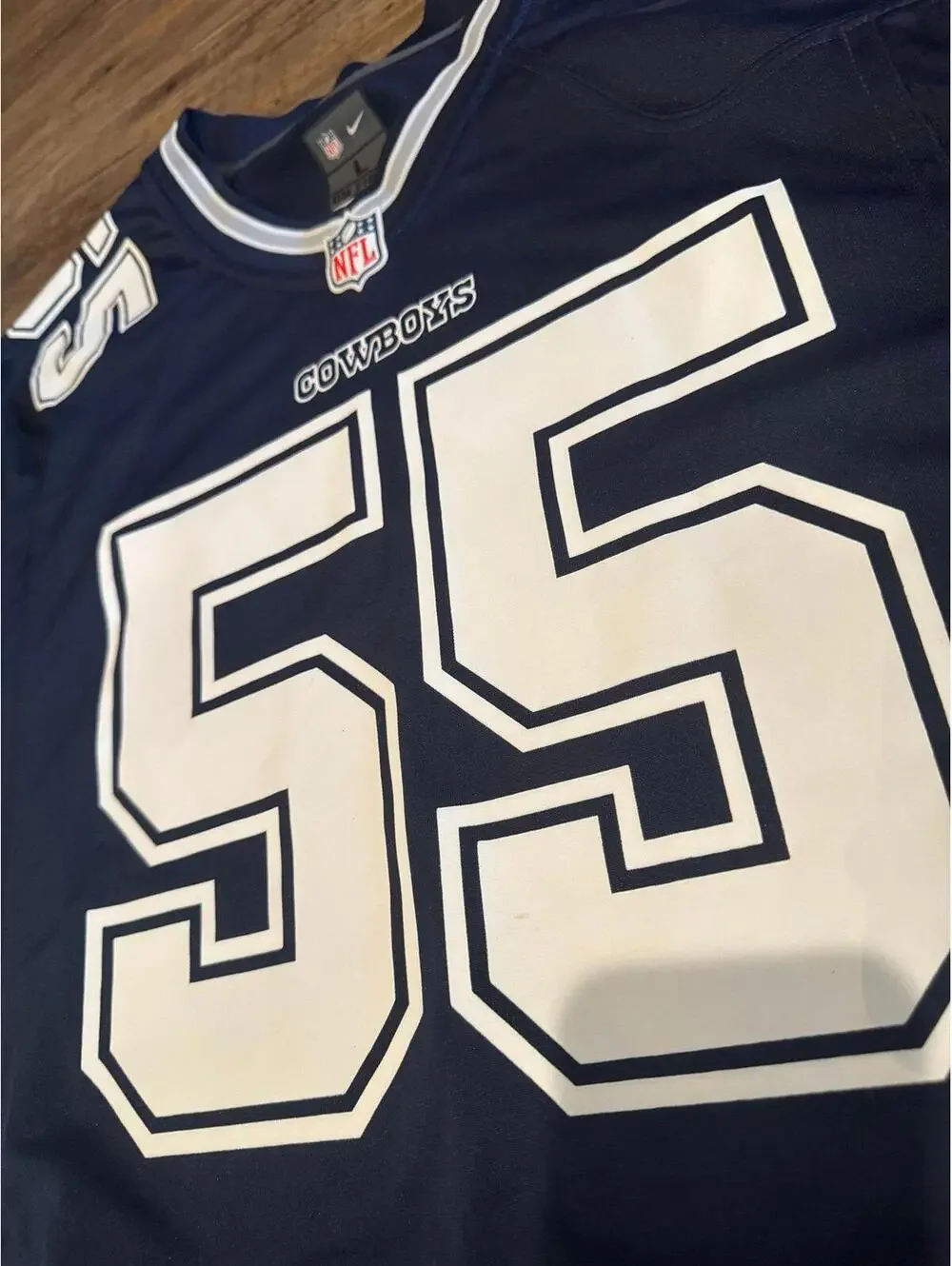 Nike Dallas Cowboys Van Esch Navy/White Jersey Sz L EUC